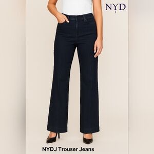 NYDJ Women's Dark Indigo Flare Wide Leg Jeans